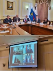 Астрахань: В администрации города прошел телемост с белорусскими городами-побратимами