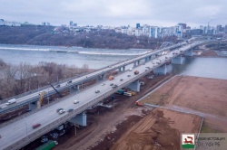 Уфа: В городе ведется строительство нового моста через реку Белую