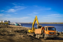 Пермь: В городе на 30% выполнено строительство нового участка набережной в Мотовилихинском районе