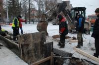 Уфа: В городе ведутся работы по обустройству дополнительных бетонных лотков системы ливневой канализации