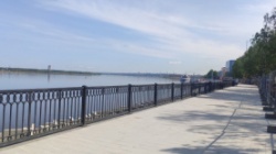 Пермь: В городе открыт променад в сквере на нижней части набережной Камы у здания Речного вокзала